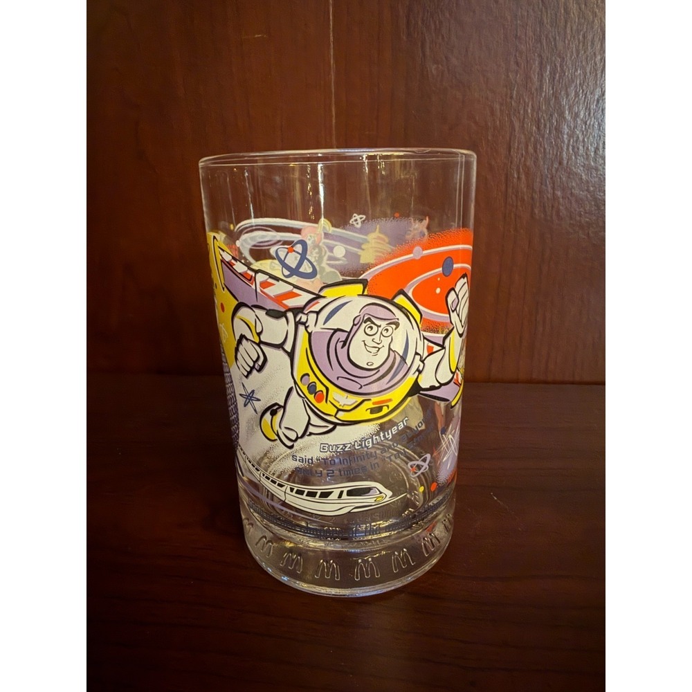McDonalds Disney World 2000 Celebration Glass Epcot Buzz Lightyear Mickey Mouse